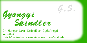 gyongyi spindler business card